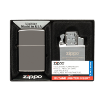 Zippo 49103 Lighter & Single Butane Insert Gift Set